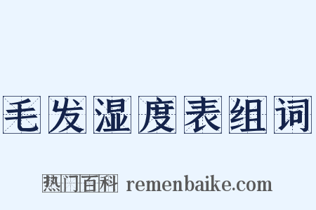 毛发湿度表组词是什么意思的图片